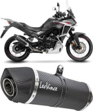 Exhaust Tip With Noise Certification Lv One Evo Carbon Fiber Carbon Fiber End Cap - Leovince Compatible With Honda Xl 750 Transalp Travel (2023-2024)