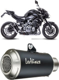 Exhaust Tip With Noise Certification Lv-10 Steel Black Stainless Steel End Cap - Leovince Compatible With Kawasaki Z 900 (2017-2019)