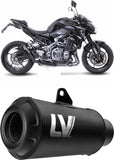 Exhaust Tip With Noise Certification Lv Pro Stainless Steel Carbon Fiber End Cap - Leovince Compatible With Yamaha Mt-03 (2020)