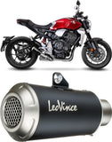 Exhaust Tip With Noise Certification Lv-10 Steel Black Stainless Steel End Cap - Leovince Compatible With Honda Cb 1000 R Neo Sports Café (2018-2024)