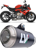 Exhaust Tip With Noise Certification Lv-10 Carbon Fiber Stainless Steel End Cap - Leovince Compatible With Bmw S 1000 Rr (2019-2024)