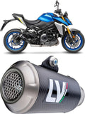 Exhaust Tip With Noise Certification Lv-10 Carbon Fiber Stainless Steel End Cap - Leovince Compatible With Suzuki Gsx-S 1000 (2021-2026)