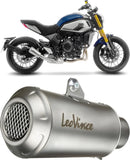 Exhaust Tip With Noise Certification Lv-10 Stainless Steel Stainless Steel End Cap - Leovince Compatible With Cfmoto 700 Cl-X Sport (2021-2023)