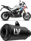 Exhaust Tip With Noise Certification Lv-10 Steel Full Black Steel Black End Cap - Leovince Compatible With Bmw S 1000 Xr (2020-2023)