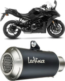 Exhaust Tip With Noise Certification Lv-10 Steel Black Stainless Steel End Cap - Leovince Compatible With Suzuki Gsx-S 1000 Gx (2024)