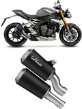 Dual Exhaust System With Sound Certification Lv-10 Steel Black Stainless Steel End Cap - Leovince Compatible With Triumph Speed Triple 1200 Rr - Rs - Rx (2025-2026)
