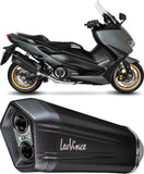 Complete Catalytic Exhaust System With Sound Certification Lv-12 Steel Black Carbon Fiber End Cap - Leovince Compatible With Yamaha Xp 560 T-Max Tech Max (2020-2024)