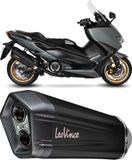 Complete Catalytic Exhaust System With Sound Certification Lv-12 Steel Full Black Carbon Fiber End Cap - Leovince Compatible With Yamaha Xp 560 T-Max (2020-2024)