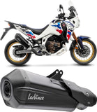 Exhaust Tip With Noise Certification Nero Stainless Steel Carbon Fiber End Cap - Leovince Compatible With Peugeot Metropolis 400 I (2013-2016)
