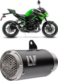 Exhaust Tip With Noise Certification Lv Corsa S Steel Black Stainless Steel End Cap - Leovince Compatible With Kawasaki Z 900 (2020-2024)