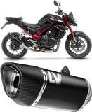 Exhaust Tip With Noise Certification Lv-14 R Steel Black Carbon Fiber End Cap - Leovince Compatible With Honda Cb 750 Hornet (2023-2024)