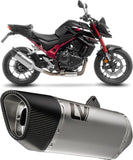 Exhaust Tip With Noise Certification Lv-14 R Stainless Steel Carbon Fiber End Cap - Leovince Compatible With Honda Cb 750 Hornet (2023-2024)