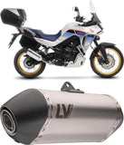 Exhaust Tip With Noise Certification Lv-14 Stainless Steel Carbon Fiber End Cap - Leovince Compatible With Honda Xl 750 Transalp Urban (2025-2026)