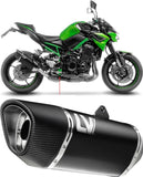 Exhaust Tip With Noise Certification Lv-14 R Steel Black Carbon Fiber End Cap - Leovince Compatible With Kawasaki Z 900 A2 (2025-2026)