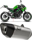 Exhaust Tip With Noise Certification Lv-14 R Titanium Carbon Fiber End Cap - Leovince Compatible With Kawasaki Z 900 A2 (2025-2026)