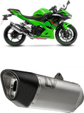 Exhaust Tip With Noise Certification Nero Stainless Steel Carbon Fiber End Cap - Leovince Compatible With Honda Cb 500 F (2016-2018)