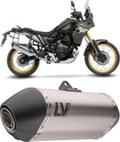 Exhaust Tip With Noise Certification Lv-14 Stainless Steel Carbon Fiber End Cap - Leovince Compatible With Yamaha Ténéré 700 Explore (2019-2020)