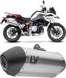 Exhaust Tip With Noise Certification Lv-14 Titanium Carbon Fiber End Cap - Leovince Compatible With Bmw F 750 Gs (2018-2024)