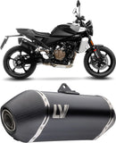 Exhaust Tip With Noise Certification Lv-14 Steel Black Carbon Fiber End Cap - Leovince Compatible With Husqvarna Svartpilen 801 (2024-2026)