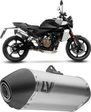 Exhaust Tip With Noise Certification Lv-14 Titanium Carbon Fiber End Cap - Leovince Compatible With Husqvarna Svartpilen 801 (2024-2026)