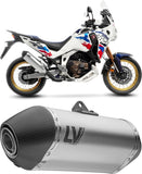 Exhaust Tip With Noise Certification Lv-14 Titanium Carbon Fiber End Cap - Leovince Compatible With Honda Crf 1100 L Africa Twin (2024-2026)