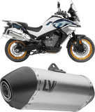 Exhaust Tip With Noise Certification Lv-14 Titanium Carbon Fiber End Cap - Leovince Compatible With Cfmoto 800 Mt Sport (2022-2024)