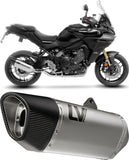 Complete Catalytic Exhaust System With Sound Certification Lv-14 R Stainless Steel Carbon Fiber End Cap - Leovince Compatible With Yamaha Tracer 9 (2025-2026)