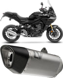 Complete Catalytic Exhaust System With Sound Certification Lv-14 R Titanium Carbon Fiber End Cap - Leovince Compatible With Yamaha Tracer 9 Gt (2025-2026)