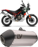 Exhaust Tip With Noise Certification Lv-14 Stainless Steel Carbon Fiber End Cap - Leovince Compatible With Aprilia Tuareg 660 (2022-2024)