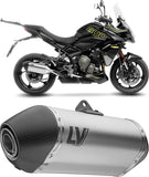 Exhaust Tip With Noise Certification Lv-14 Titanium Carbon Fiber End Cap - Leovince Compatible With Triumph Tiger 800 Sport (2024-2026)