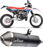 Exhaust Tip With Noise Certification X-Fight Carbon Fiber Stainless Steel End Cap - Leovince Compatible With Fantic Motor Motard 50 Performance (2019-2020)