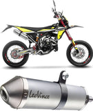Exhaust Tip With Noise Certification X-Fight Stainless Steel Stainless Steel End Cap - Leovince Compatible With Fantic Motor Xe 50 Competition (2021-2024)