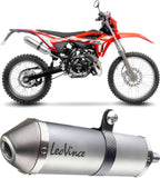 Exhaust Tip With Noise Certification X-Fight Stainless Steel Stainless Steel End Cap - Leovince Compatible With Beta Rr 50 Enduro - Sport (2023-2024)