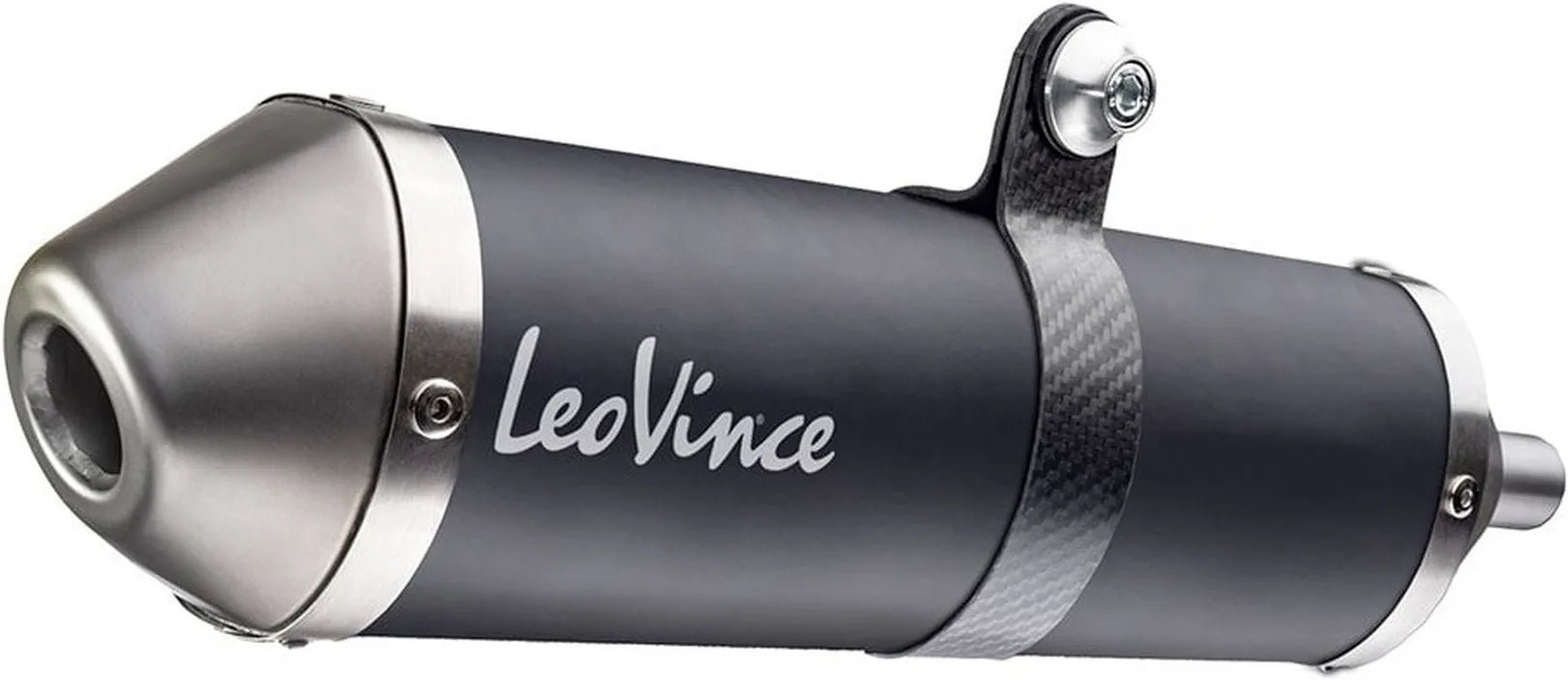 Complete Catalytic Exhaust System With Sound Certification X-Fight Steel Black - Leovince Compatible With Beta Rr 50 Enduro (2012)