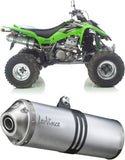 Exhaust Tip With Noise Certification Lv-X Aluminum Stainless Steel End Cap - Leovince Compatible With Kawasaki Kfx 400 (2003-2006)