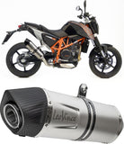 Exhaust Tip With Noise Certification Lv One Evo Stainless Steel Carbon Fiber End Cap - Leovince Compatible With Suzuki Gsx-F 650 (2008-2015)