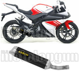 Exhaust Tip With Noise Certification Thunder Black Aluminium Stainless Steel - Arrow Special Parts Compatible With Yamaha Yzf-R 125 (2008-2013)