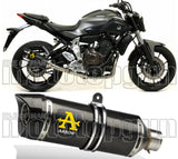 Exhaust Tip With Noise Certification Thunder Carbon Carbon - Arrow Special Parts Compatible With Yamaha Tracer 700 (2020)