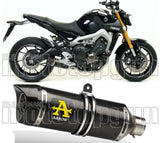 Exhaust Tip With Noise Certification Thunder Carbon Carbon - Arrow Special Parts Compatible With Yamaha Mt-09 (2013-2020)