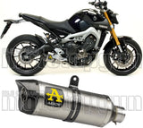 Exhaust Tip With Noise Certification Thunder Aluminium Carbon - Arrow Special Parts Compatible With Yamaha Mt-09 Tracer (2015-2020)