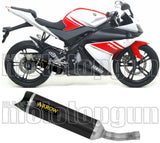 Exhaust Tip With Noise Certification Thunder Black Aluminium Carbon - Arrow Special Parts Compatible With Yamaha Yzf-R 125 (2008-2013)