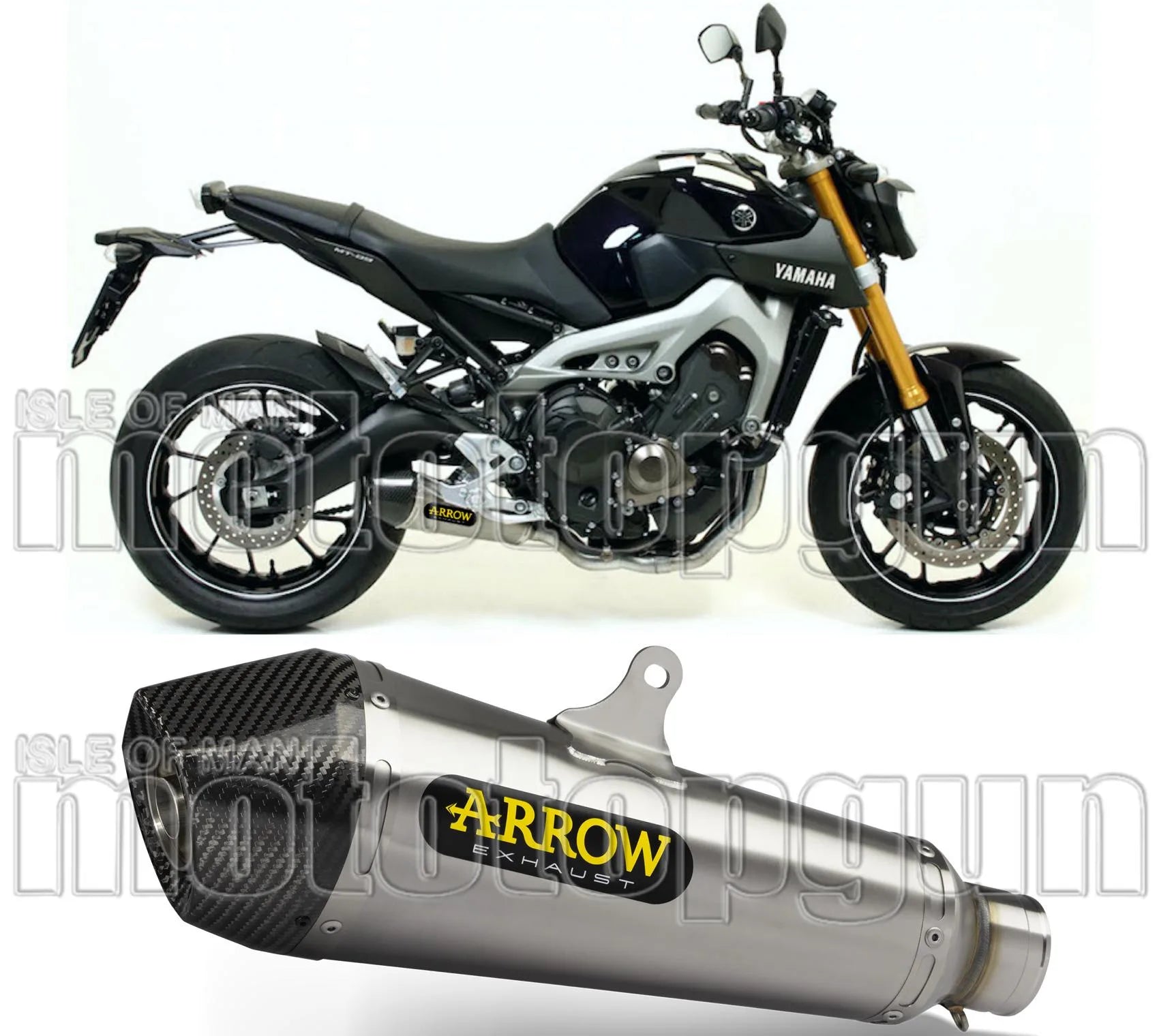 Exhaust Tip With Noise Certification X-Kone Nichrom Carbon - Arrow Special Parts Compatible With Yamaha Mt-09 (2013-2020)