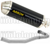 Complete Catalytic Exhaust System With Sound Certification Race-Tech Black Aluminium Stainless Steel - Arrow Special Parts Compatible With Ktm 690 Smc R (2019-2024)