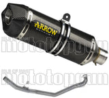Complete Catalytic Exhaust System With Sound Certification Race-Tech Carbon Carbon - Arrow Special Parts Compatible With Kawasaki Ninja 650 (2017-2020)