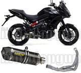 Complete Catalytic Exhaust System With Sound Certification Race-Tech Carbon Carbon - Arrow Special Parts Compatible With Kawasaki Versys 650 (2017-2022)