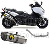 Complete Catalytic Exhaust System With Sound Certification Race-Tech Aluminium Carbon - Arrow Special Parts Compatible With Yamaha Xp 530 T-Max (2017-2019)