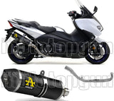 Complete Catalytic Exhaust System With Sound Certification Race-Tech Black Aluminium Carbon - Arrow Special Parts Compatible With Yamaha Xp 560 T-Max (2020-2024)