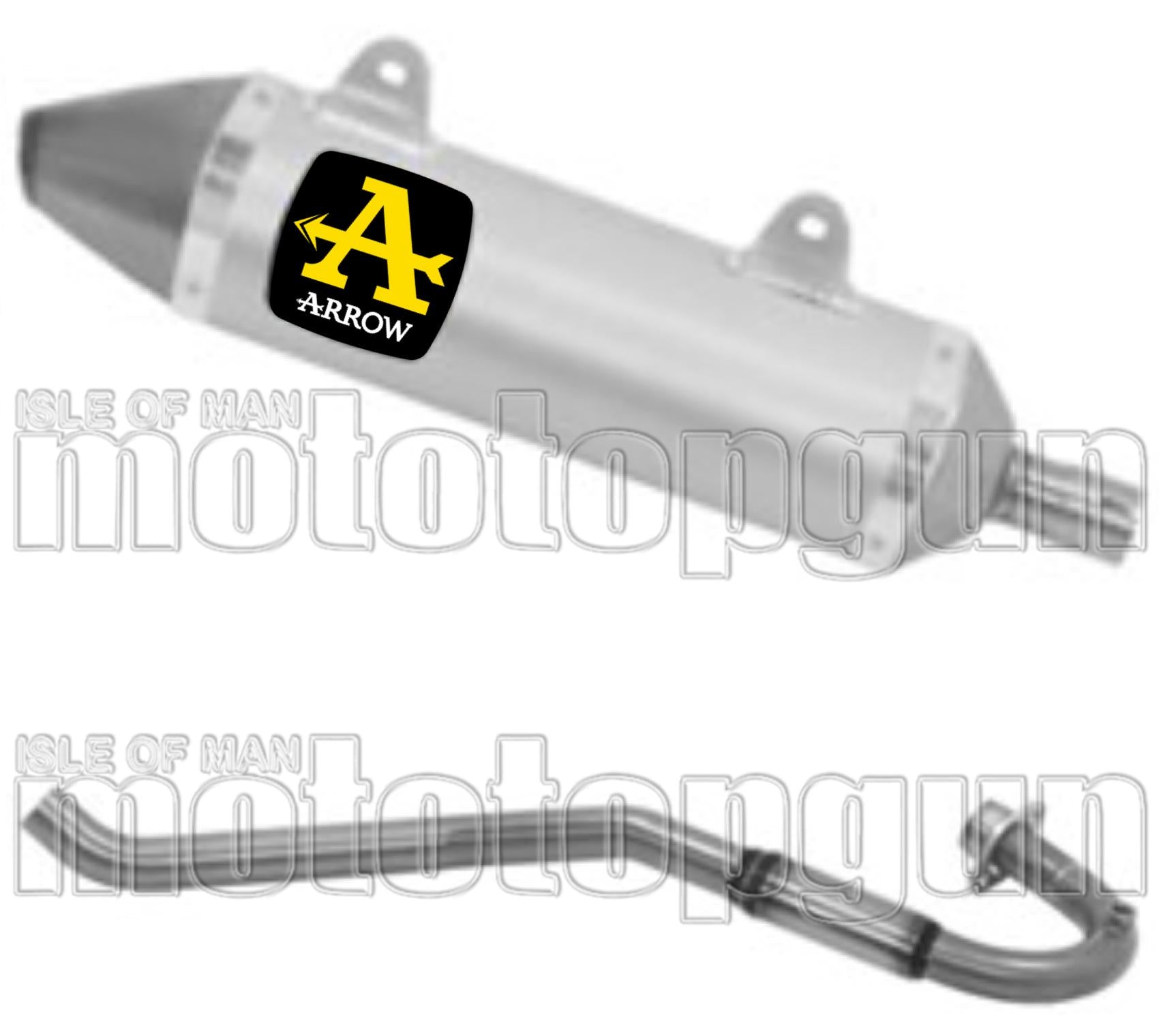 Complete Catalytic Exhaust System With Sound Certification Thunder Aluminium Stainless Steel - Arrow Special Parts Compatible With Malaguti Xsm 125 4T (2019-2020)