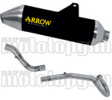 Complete Catalytic Exhaust System With Sound Certification Thunder Black Aluminium Stainless Steel - Arrow Special Parts Compatible With Honda Crf 300 L (2021-2024)