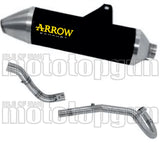 Complete Catalytic Exhaust System With Sound Certification Thunder Black Aluminium Stainless Steel - Arrow Special Parts Compatible With Honda Crf 300 L (2021-2024)
